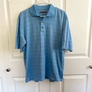 Pebble Beach Blue Polo Golf Shirt Medium